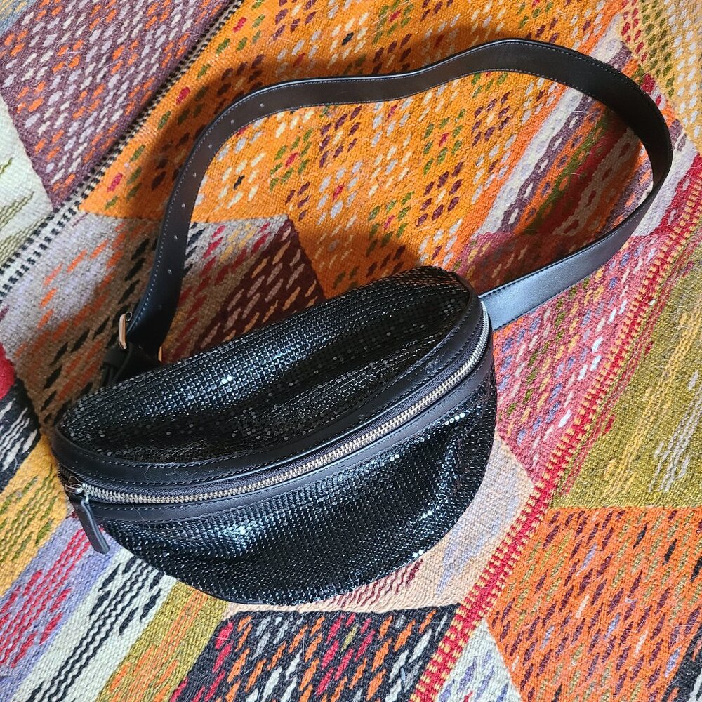 Sparkly French connection cross body bag